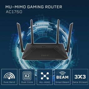 img 3 attached to 📶 D-Link WiFi Router, AC1750 Dual Band Gigabit Streaming & Gaming Smart MU-MIMO with Parental Controls QoS (DIR-867-US), Black