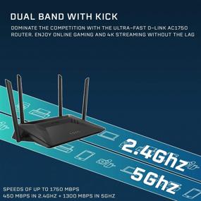 img 2 attached to 📶 D-Link WiFi Router, AC1750 Dual Band Gigabit Streaming & Gaming Smart MU-MIMO with Parental Controls QoS (DIR-867-US), Black
