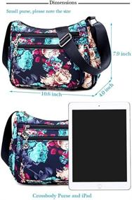 img 1 attached to 👜 Water Resistant Nylon Crossbody Purse for Women - Collsants Travel Shoulder Bag with Multi Pocket Design