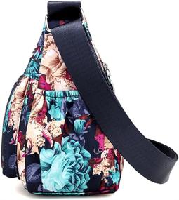 img 3 attached to 👜 Water Resistant Nylon Crossbody Purse for Women - Collsants Travel Shoulder Bag with Multi Pocket Design