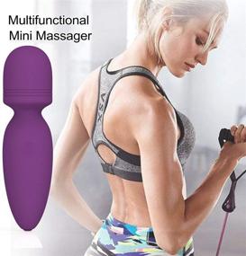 img 1 attached to YETRUN Mini Massager - Wireless Handheld Vibration Wand for Shoulder and Back Body Massage - [4.35 * 1.18 inches] - Purple