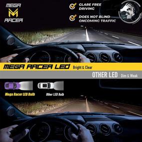 img 3 attached to 💡 Mega Racer Wireless LED Headlight Bulbs - H11/H8/H9/H16 - 50W, 6500K, 12000LM, Daylight White, ZES CSP Chip, IP68 Waterproof - 1 Pair