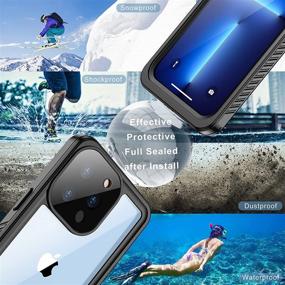 img 2 attached to 📱 Temdan Влагонепроницаемый чехол с защитным экраном для iPhone 13 Pro Max - Полная защита корпуса, антицарапин и ударопрочный чехол для 6,7-дюймового iPhone 13 Pro Max