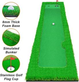 img 3 attached to 🏌️ Gagalileo Putting Green - Golf Putting Green for Outdoors & Indoors with Optional Size - Golf Putting Green Mat