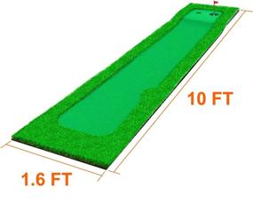 img 2 attached to 🏌️ Gagalileo Putting Green - Golf Putting Green for Outdoors & Indoors with Optional Size - Golf Putting Green Mat