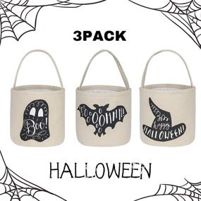 img 3 attached to 🎃 Halloween Candy Basket Tote Bag - Daneyc Festive Trick or Treat Bucket for Kids