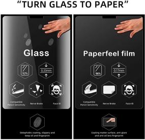 img 1 attached to 📱 Tempered Glass Screen Protector for iPad Air 4 / iPad Pro 11 (2018/2020/2021) - Paper-Like Drawing & Writing, Anti-Glare Matte Film, Apple Pencil & Face ID Compatible (1 Pack)