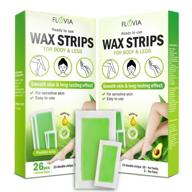 🌿 hypoallergenic home waxing kit for all skin types - wax strips hair removal for facial, eyebrow, body, arm, leg, brazilian, underarm, and bikini - contains 52 strips (green) - suitable for women and men logo