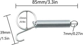 img 3 attached to 🔒 ZRM&E 2pcs Multifunctional Metal Finger Spring Latch Hook Set for Fixing Pet Cage Door - 70/115mm Door Spring Hooks