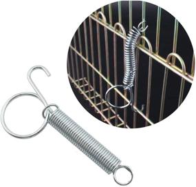 img 2 attached to 🔒 ZRM&E 2pcs Multifunctional Metal Finger Spring Latch Hook Set for Fixing Pet Cage Door - 70/115mm Door Spring Hooks