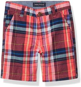 img 4 attached to Nautica Front Plaid Shorts Seaside Boys' Clothing and Shorts
