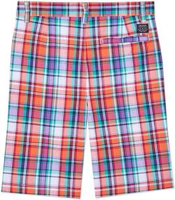 img 3 attached to Nautica Front Plaid Shorts Seaside Boys' Clothing and Shorts