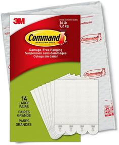 img 4 attached to 🖼 Command PH206-14NA Heavy Duty Picture Hanging Strips - 16 lbs Capacity, White, 14 Pairs (28 Count)