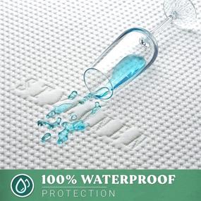 img 2 attached to 🛏️ STYLINEN King Tencel Eucalyptus Mattress Protector - Ultimate Waterproof Cooling Cover, Noiseless & Stain-Resistant - Fits King Size Beds (16 inch) - Machine Washable!