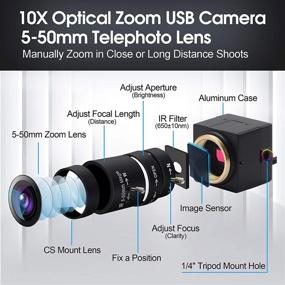 img 3 attached to 📷 SVPRO 8MP USB Camera with Varifocal Lens, Manual Zoom, and High Definition Webcam 2448P HD Mini Camera, Compatible with Android Windows Linux Mac OS, Plug and Play UVC Camera