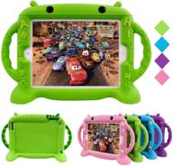 📱 chinfai kids proof shockproof silicone protective case for apple ipad 2 3 4 - self stand cover with portable handles, green (9.7 inch) logo