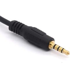 img 2 attached to 🔌 Premium Gold Plated 3.5mm TRRS Audio Cable - 90 Degree Male to Male Stereo Jack Plug Connector for Car Aux