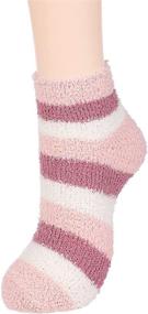 img 1 attached to 🧦 Winter Warm Cozy Socks for Women - Women's Christmas Fuzzy Socks, Soft Fluffy Cartoon Monster Socks, Athletic Indoor Socks