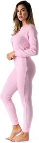 img 2 attached to 👗 Women's Thermal Henley Union Suit Onesie - #followme