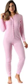 img 3 attached to 👗 Women's Thermal Henley Union Suit Onesie - #followme