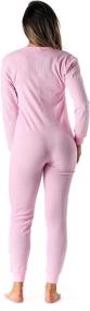 img 1 attached to 👗 Women's Thermal Henley Union Suit Onesie - #followme