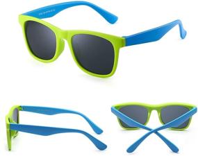 img 1 attached to 🕶️ JM Polarized Kids Sunglasses | Rubber Flexible Glasses for Boys and Girls | Ages 3-6