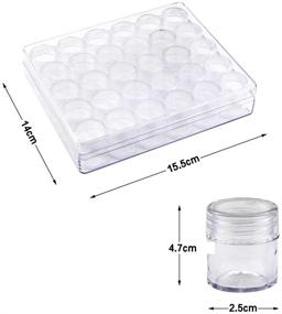 img 3 attached to 👝 Pralb 2Pack Clear Embroidery Diamond Bead Storage Containers Set: 30PCS Small Diamond Painting Accessory Box for Jewelry DIY Art Craft Rhinestones Sewing