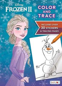 img 4 attached to 📚 Disney Frozen 2 Elsa and Olaf 48-Page Color and Trace Activity Book for Kids, Bendon 46038