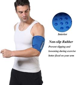 img 2 attached to 📱 Exercise Arm Holder for iPhone 11 Pro/XR/XS/X/8/7/6 Plus iPod Android Galaxy S8 S9 S10 S20 Note 10/9/8, Pixel 2/3XL - Ailzos Cell Phone Armband, Blue S: Ideal Workout Phone Holder for Running, Jogging, Hiking