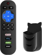 motiexic rc280 rc282 remote control for tcl roku 4k tv models - compatible with 32s305, 32s325, 49s405, 49s403 and more, with holder logo