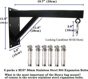 img 2 attached to 🥊 Forellfit Heavy Bag Stand: 19" Wall Mount for Heavy Bags - Heavy-Duty Punching Bag Hanger Bracket for Boxing, MMA - Ideal for Home Garage, Workout Gym, Cardio Fitness