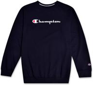 champion crewneck pullover french sweatshirt men's clothing in active logo