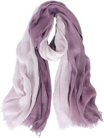 img 4 attached to 🧣 Stylish GERINLY Two Tone Linen Scarf Wraps: Elevate your Look with a Textured Scarf Hemp Shawl