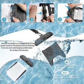 img 1 attached to 📱 2-Pack Universal Waterproof Phone Pouch Case IPX8 - Clear Dry Bag with Lanyard for iPhone 12, 11 Pro Max, Samsung, LG - Ideal for Underwater Pictures, Swimming, Kayaking