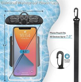 img 3 attached to 📱 2-Pack Universal Waterproof Phone Pouch Case IPX8 - Clear Dry Bag with Lanyard for iPhone 12, 11 Pro Max, Samsung, LG - Ideal for Underwater Pictures, Swimming, Kayaking