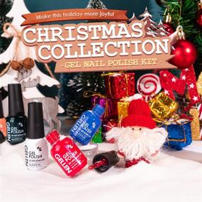 img 2 attached to Gellen Christmas Style 16 Colors Gel Nail Polish Kit: Red, White, Green, and Gold Glitters - Perfect Holiday Gift Set