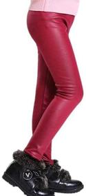img 3 attached to Swtddy Leggings Stretch Trousers for Girls' Clothing: 120-130cm Leggings Bliss