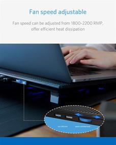 img 2 attached to Stay Cool and Efficient with Lamicall Laptop Cooling Pad - Five Fan Portable Stand for MacBook Air Pro, Dell XPS, HP and Alienware Laptops up to 15.6 Inches