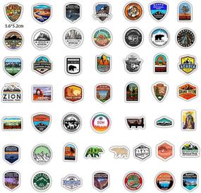 img 2 attached to 🏞️ Explore the Outdoors: ARPA 50Pcs National Park Stickers for Personalizing Laptops, Books, Cars, and More