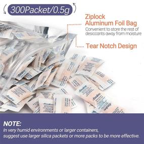 img 2 attached to 🌬️ Desiccant 300Packs: Powerful Unscented Moisture Absorber!