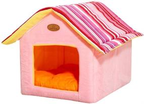 img 4 attached to 🏠 ShellKingdom Dog House: Foldable Pet Cat and Dog Bed with Cushion - Comfortable Indoor Shelter for Pets