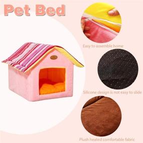 img 1 attached to 🏠 ShellKingdom Dog House: Foldable Pet Cat and Dog Bed with Cushion - Comfortable Indoor Shelter for Pets