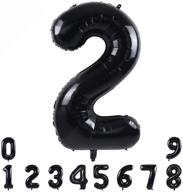 🎈 black 40-inch large number balloons 0-9 for birthday party decorations - 2 digit helium foil mylar big number balloons logo