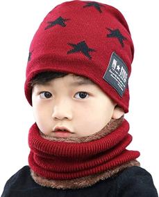 img 4 attached to 🧣 Stylish Winter Beanie: Slouchy Circle Red Star - Perfect Boys' Accessory