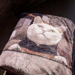 img 2 attached to 🖖 Cozy up with the Star Trek: The Next Generation Crew Cats Sherpa Blanket (46" x 60")!