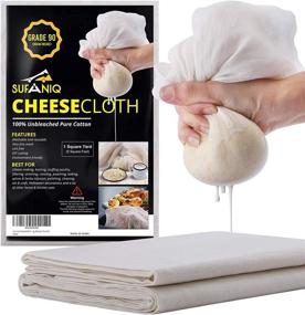 img 4 attached to 🧀 Sufaniq Cheesecloth Grade 90 - 9 sqft Unbleached Cotton Fabric for Straining, Cooking, Cheesemaking and Baking!