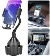 🚗 universal adjustable gooseneck car cup holder phone mount, amoner u cup phone holder for car – ideal for iphone 12/11 pro/11/x/8 logo