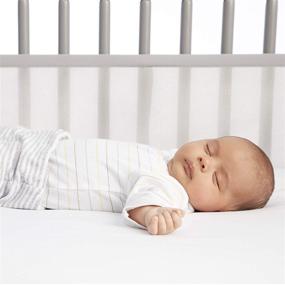 img 3 attached to 🛏️ Gray 9" AirflowBaby Essential Mesh Crib Liner - Essential Collection - Fits Full-Size Four-Sided Slatted and Solid Back Cribs - Anti-Bumper