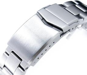 img 2 attached to 👑 Seiko Brushed Stainless V Clasp Bracelet: An Elegant Accessory with Unbeatable Style