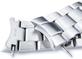 img 1 attached to 👑 Seiko Brushed Stainless V Clasp Bracelet: An Elegant Accessory with Unbeatable Style